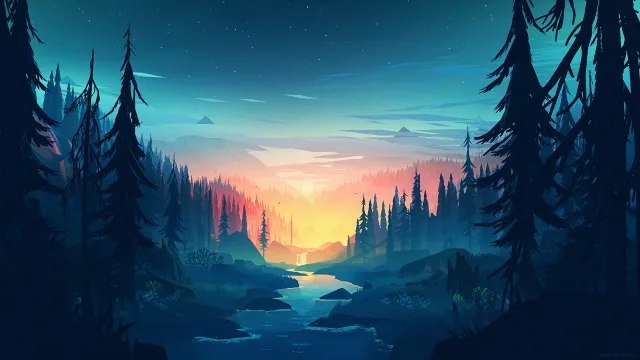 星河映林溪