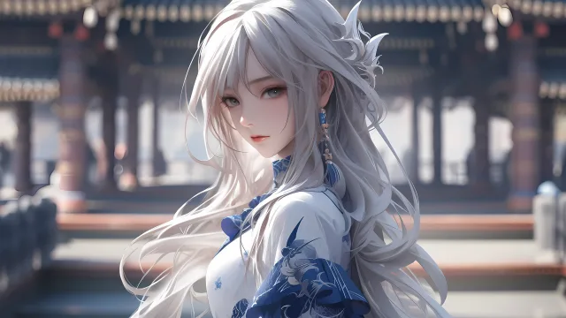 银发少女回眸