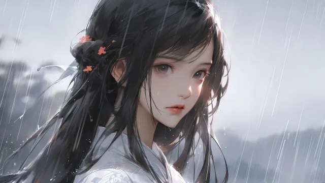 雨落青丝映眸