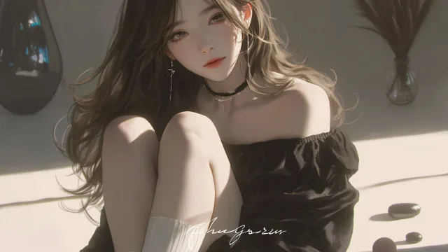少女凝视镜头