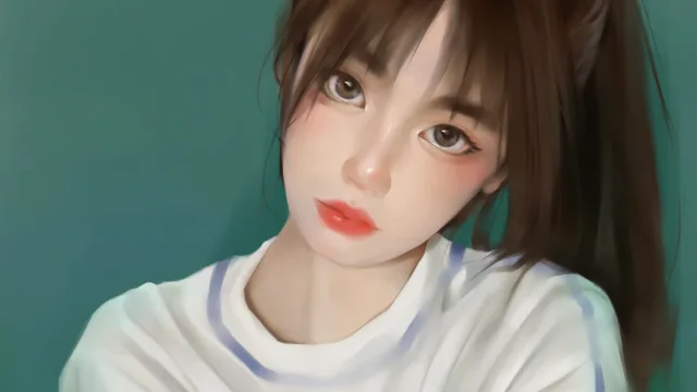 少女回眸浅笑