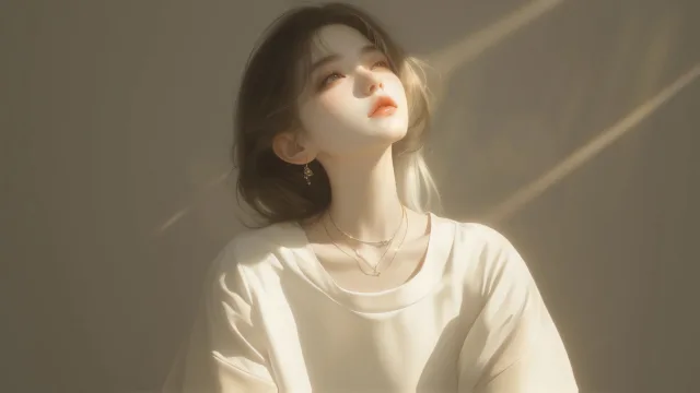 暖阳下的少女