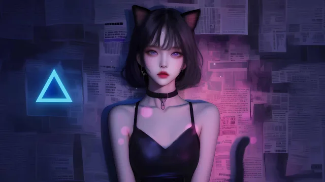 赛博猫耳少女