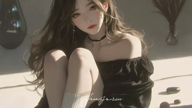 阳光下的少女