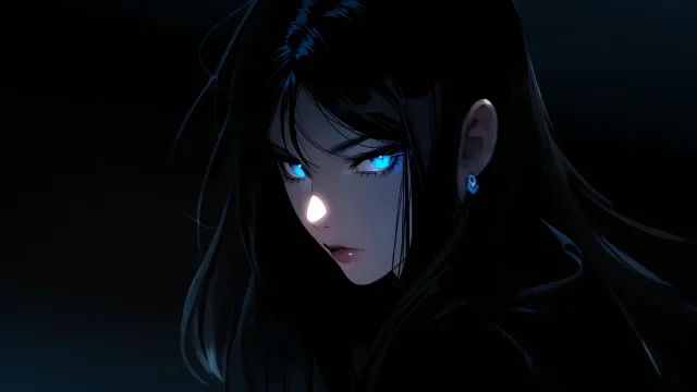 幽蓝眼眸少女