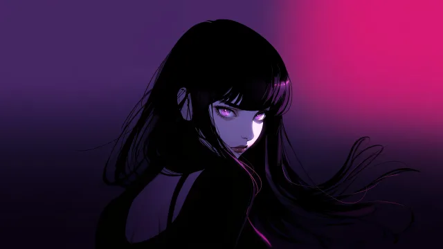 紫眸少女回眸