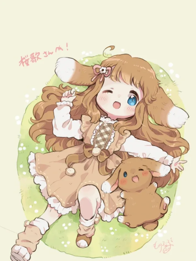 兔耳少女躺卧