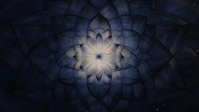幽蓝莲花壁纸