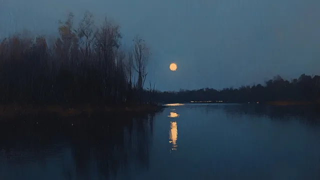 月映静谧河