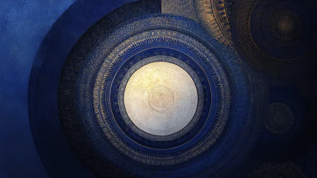 深蓝圆环壁纸