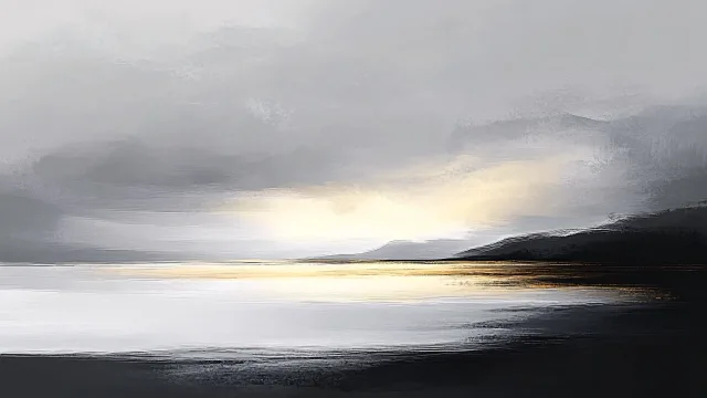 灰云映金辉