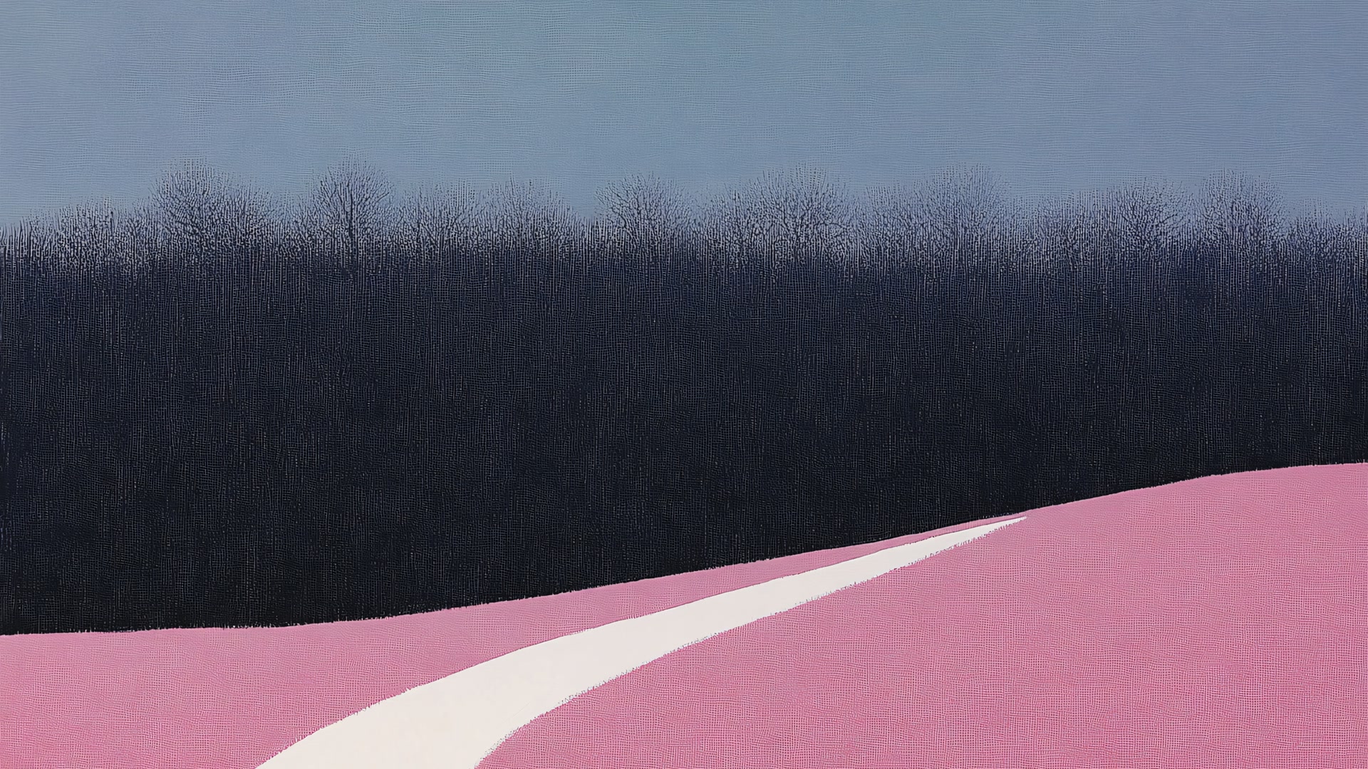 粉色公路蜿蜒