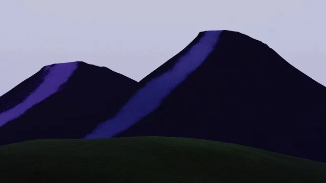紫峰暮色图