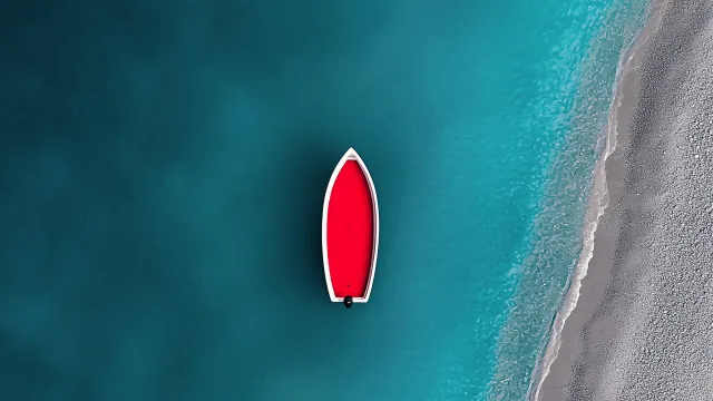 红船静泊碧海