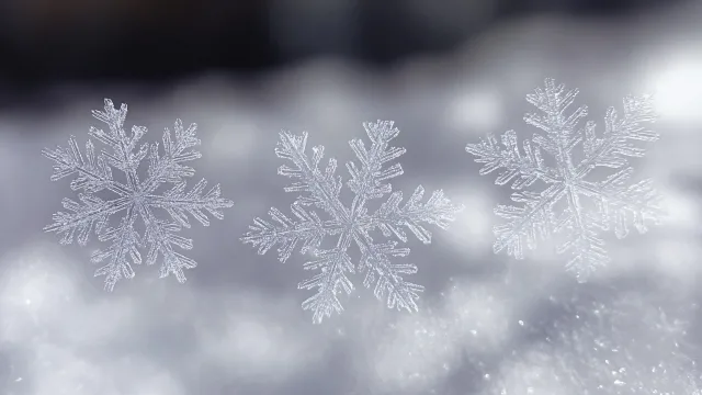 雪花飘落美景
