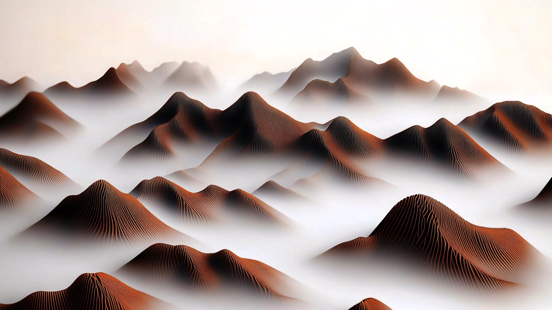 雾霭山峦图