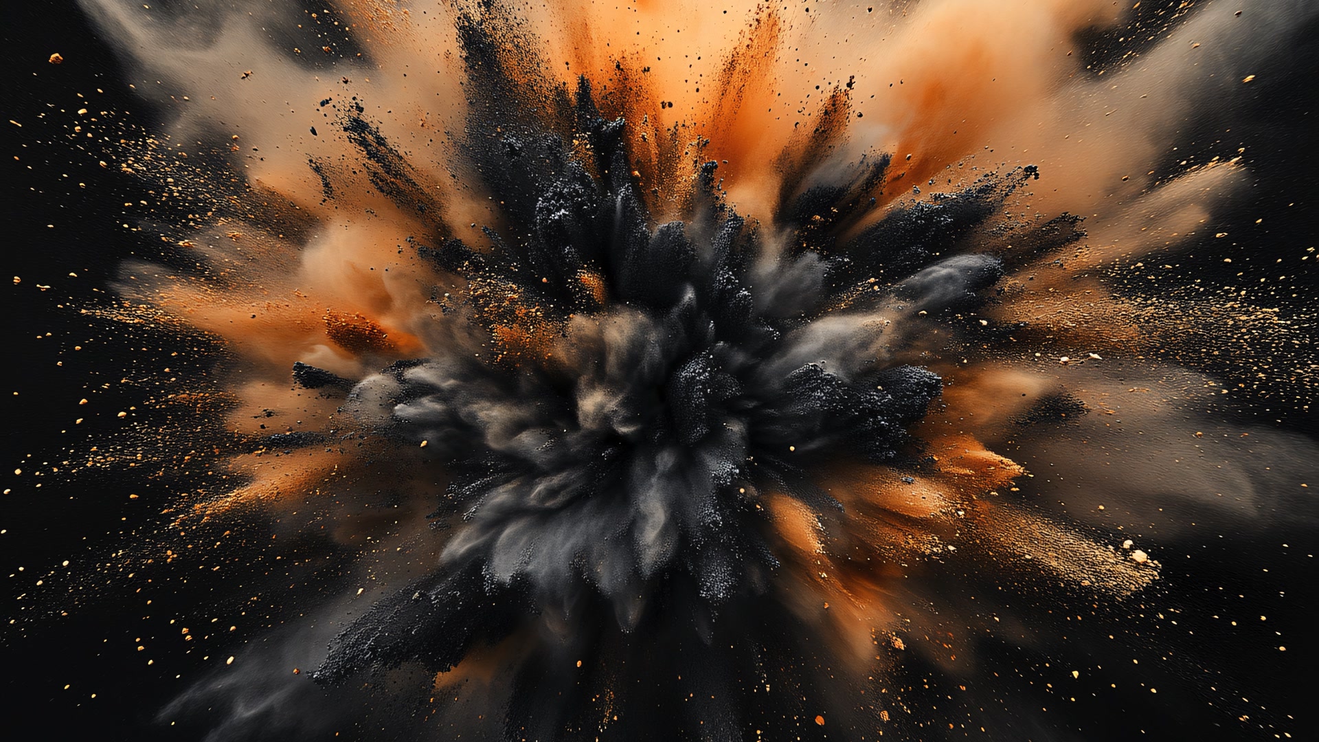 黑橙粉彩爆炸