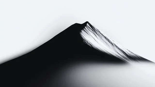 黑白富士山