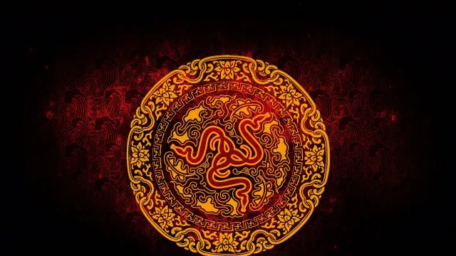龙纹金盘壁纸