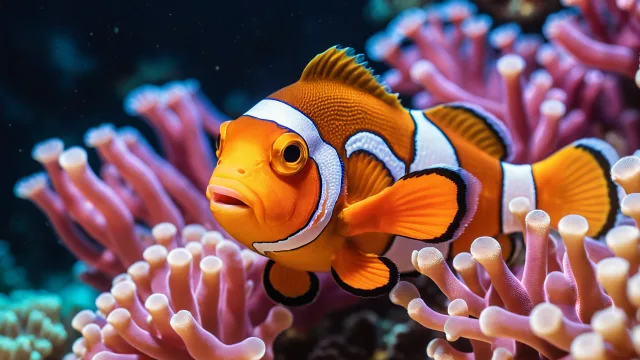 小丑鱼珊瑚海游