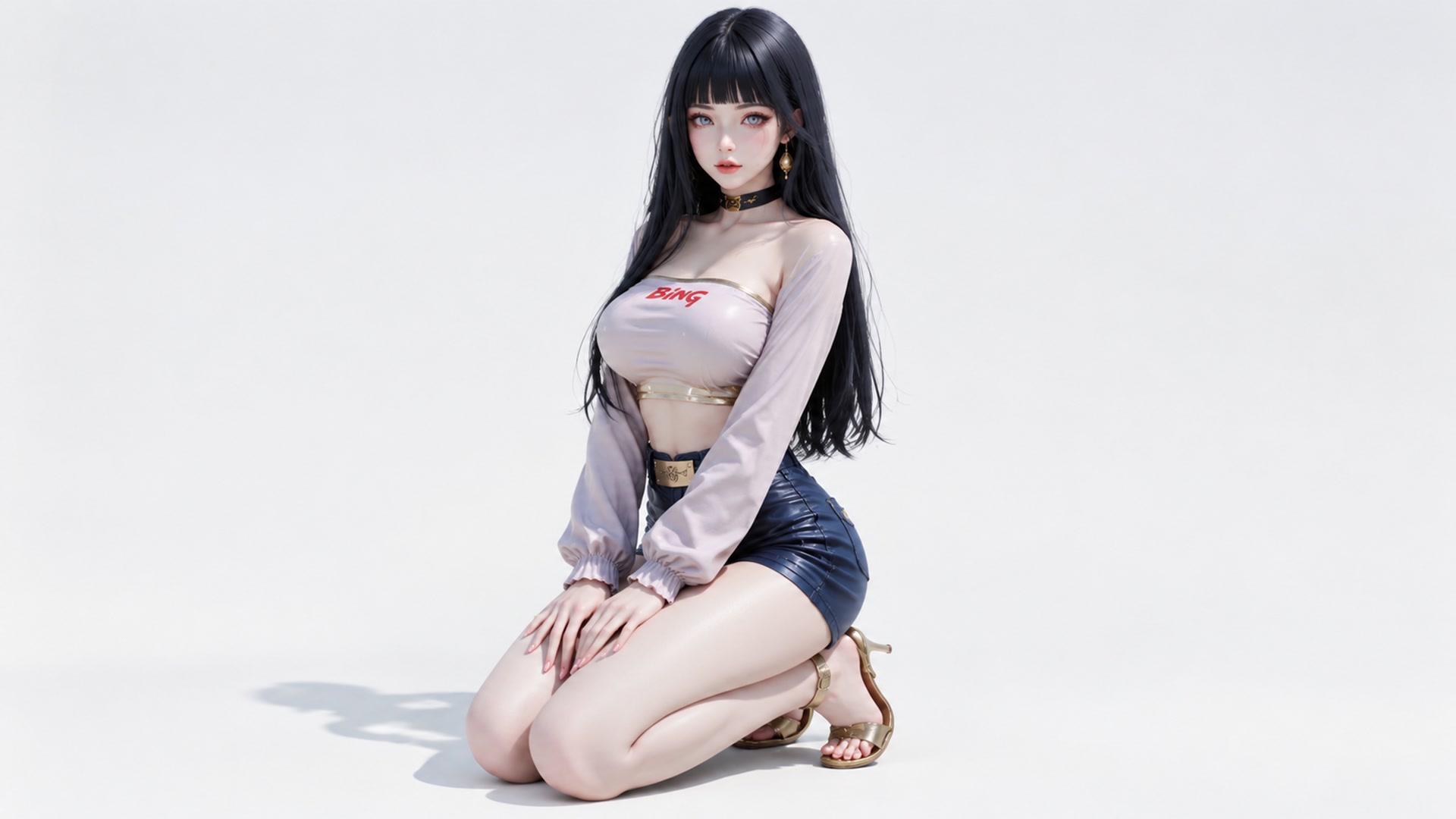 黑发少女写真壁纸