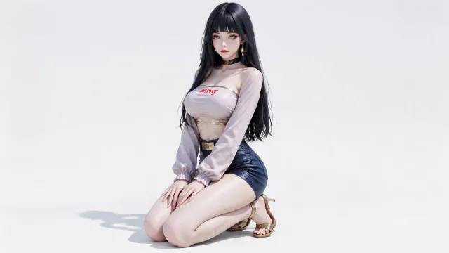 黑发少女写真壁纸