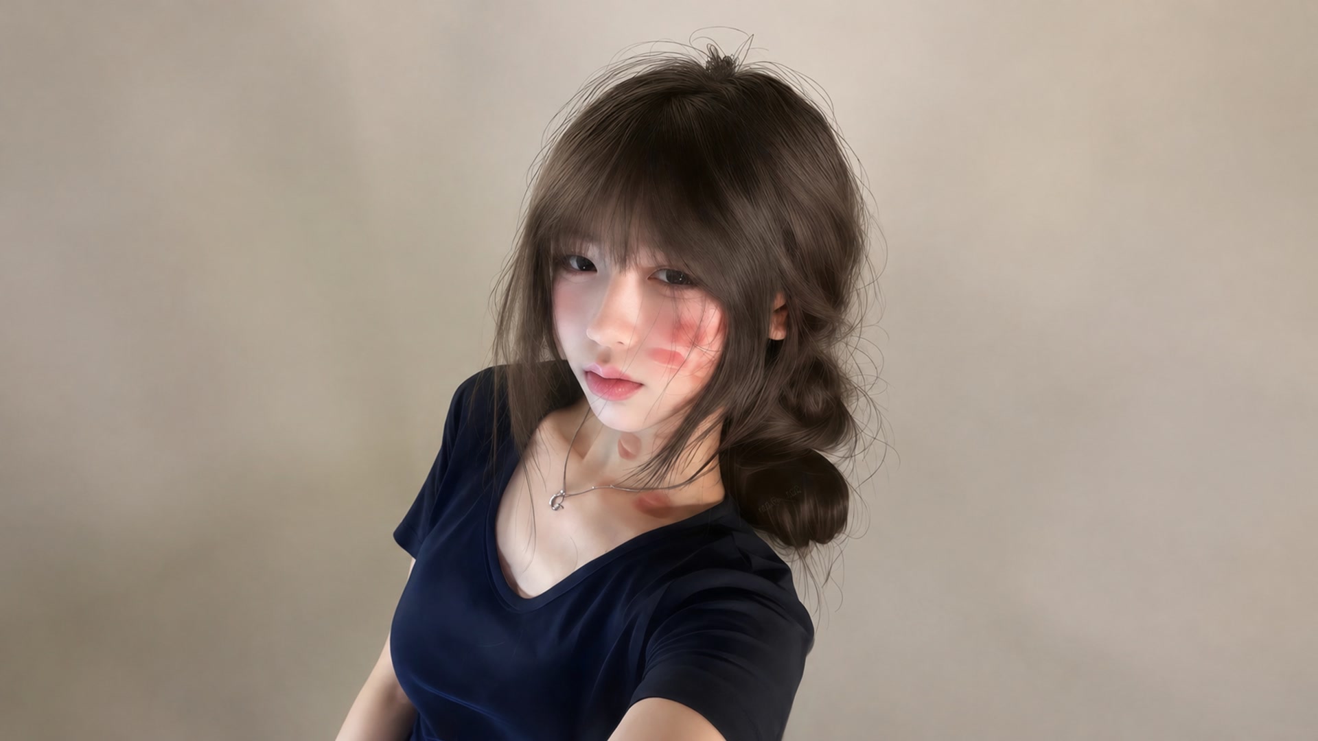 暖调人像写真壁纸