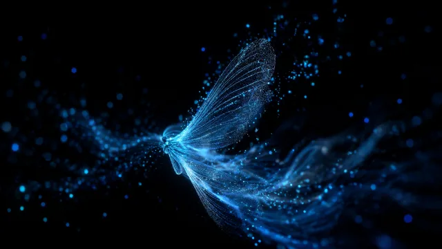 蓝光粒子幻蝶