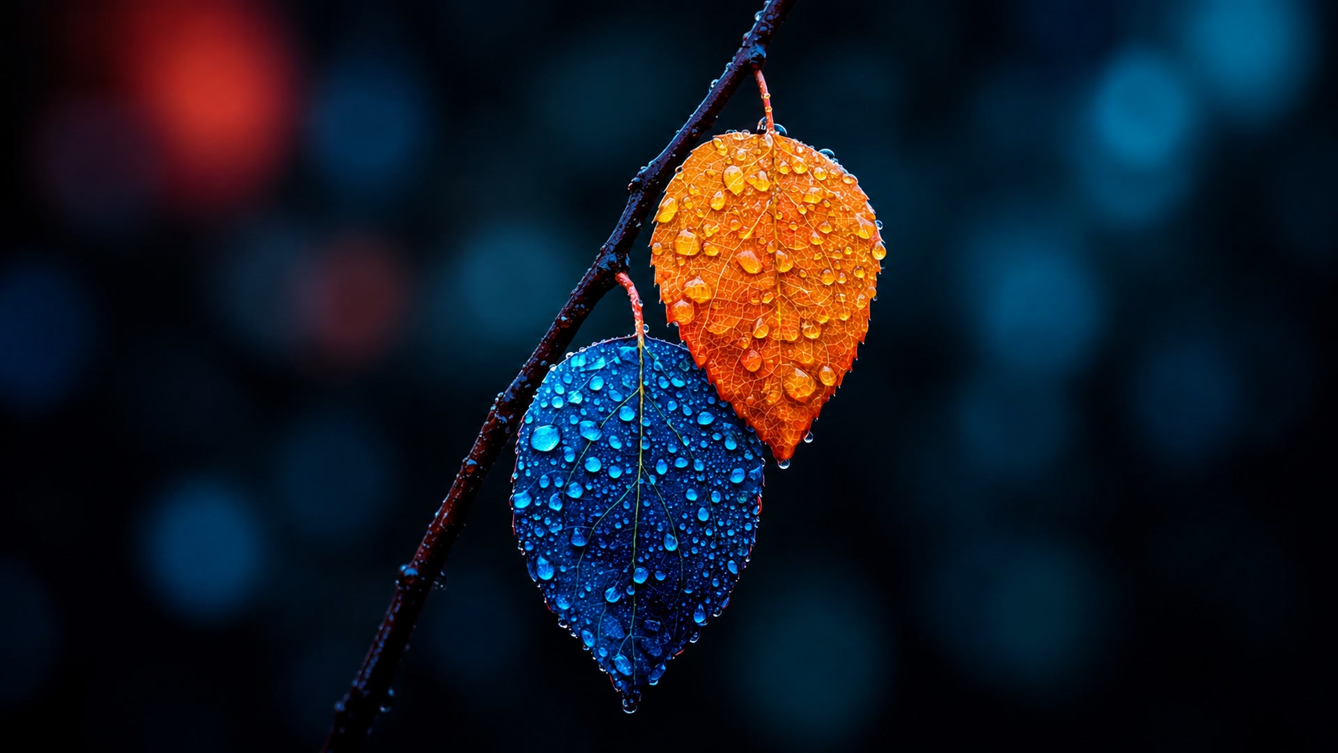 雨露双色叶影