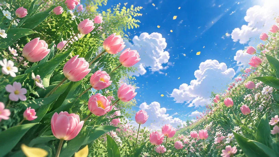 春日云间花海