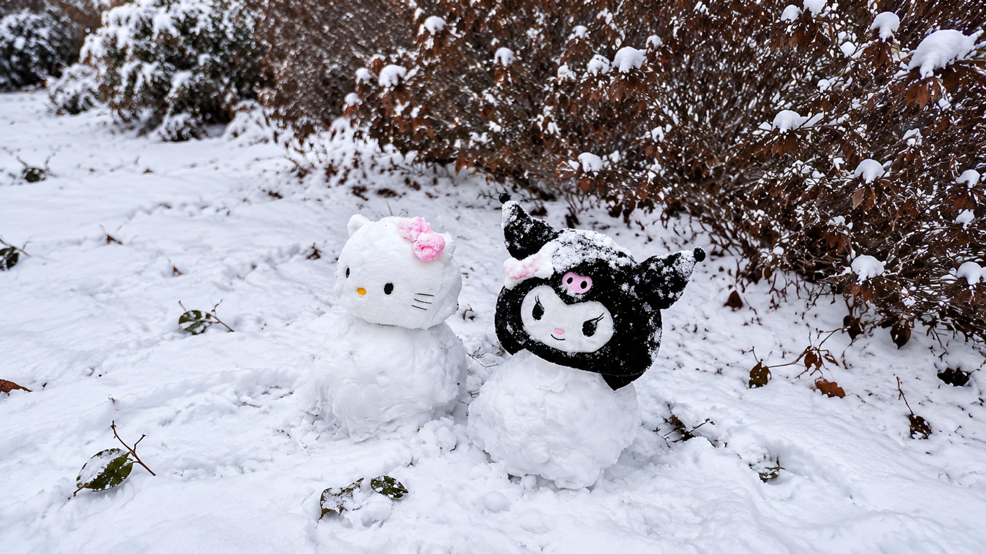 冬日雪人双萌趣