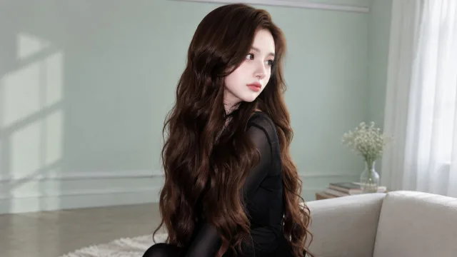 薄荷晨光长发少女