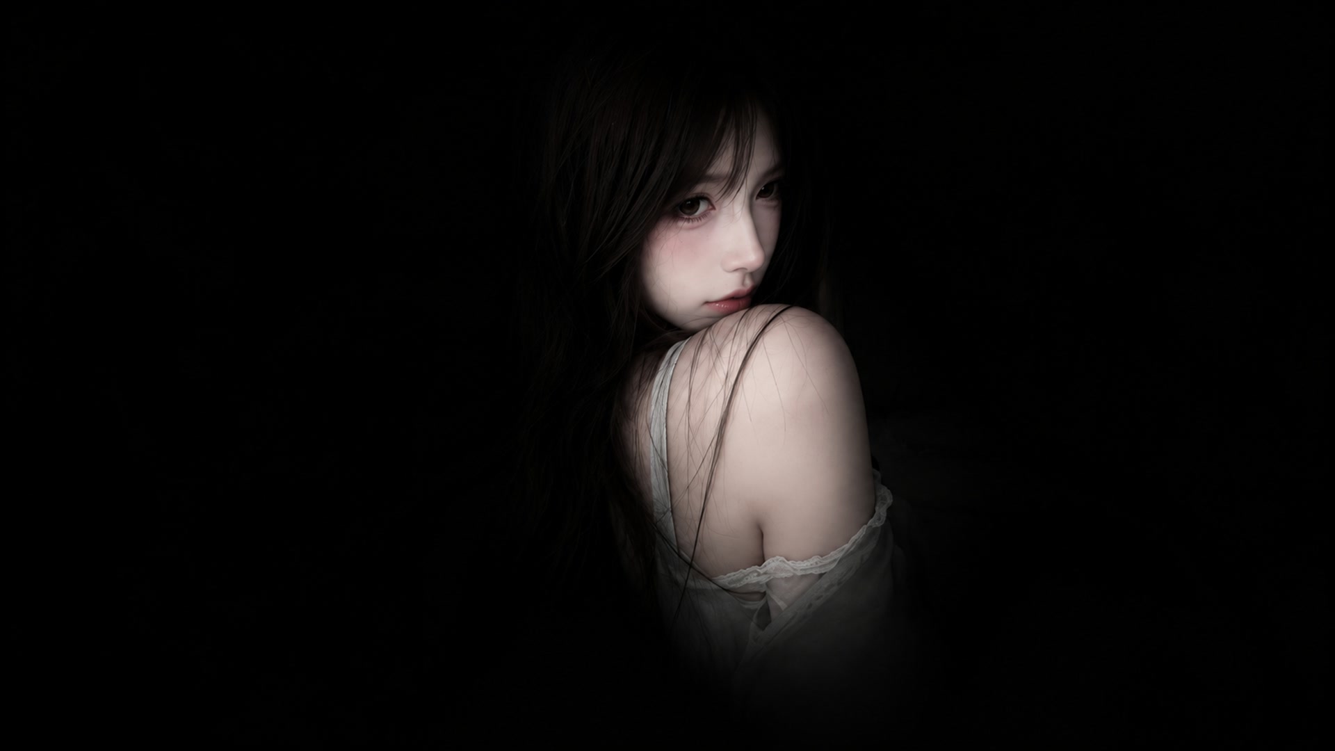 暗夜回眸少女