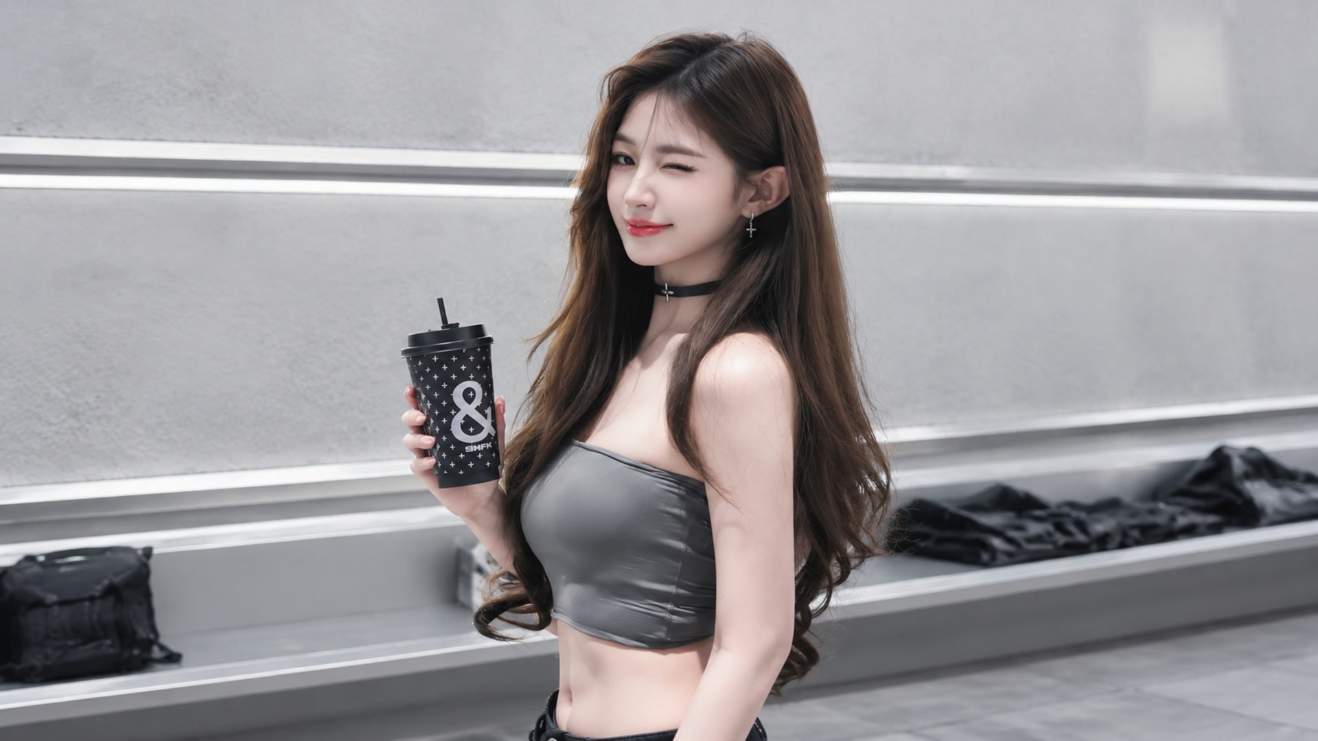 银灰潮流美人