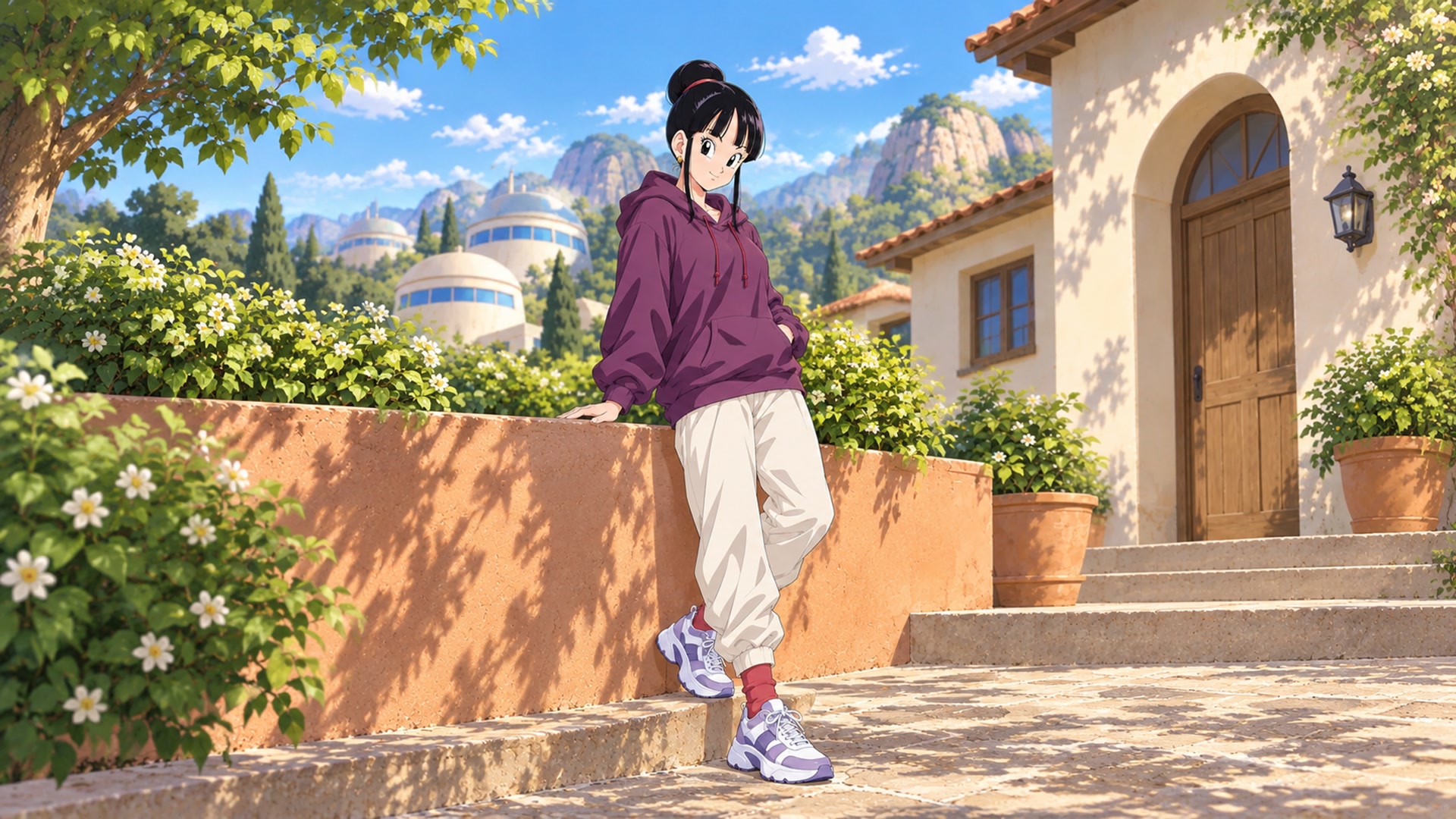 阳光下的少女