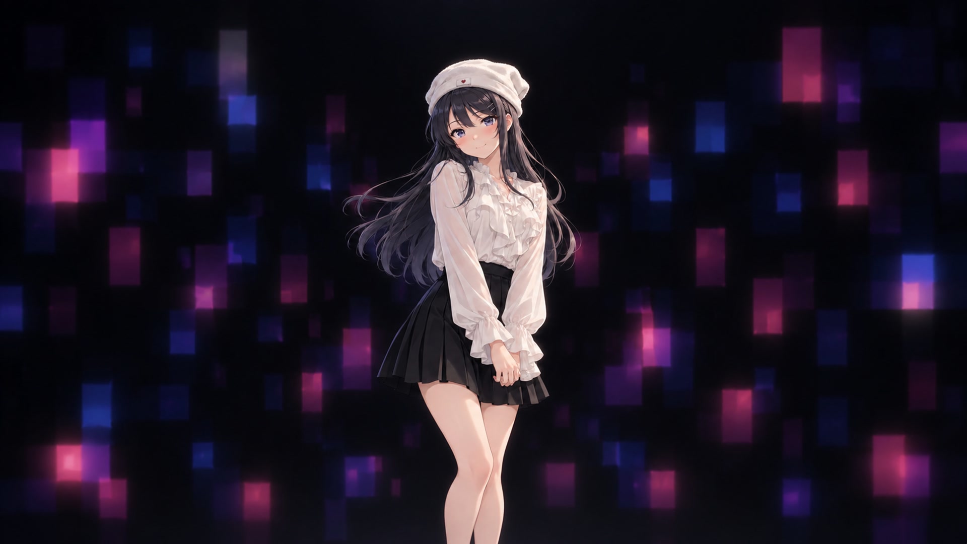 霓虹光影少女