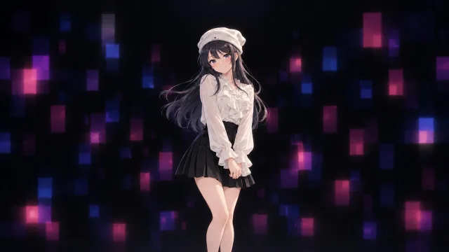 霓虹光影少女