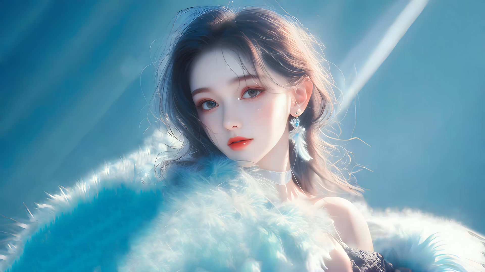 蓝羽梦幻女子