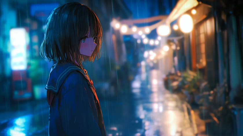雨夜霓虹少女