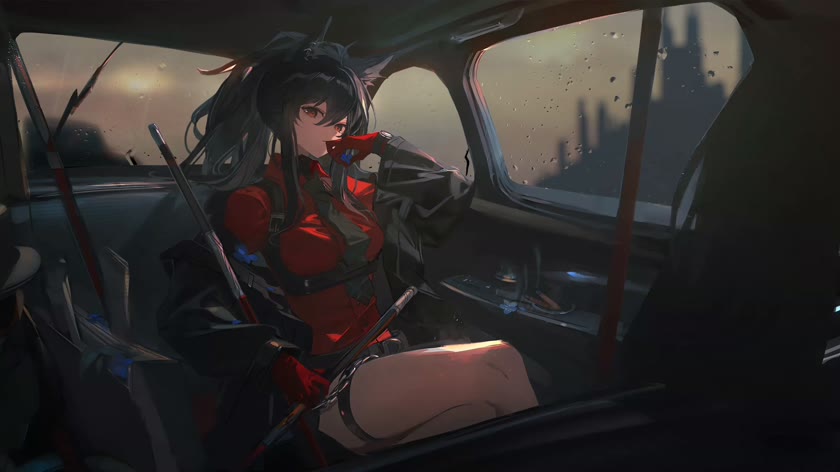 雨幕孤影