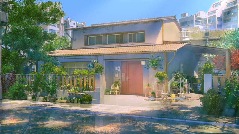 夏日庭院小屋