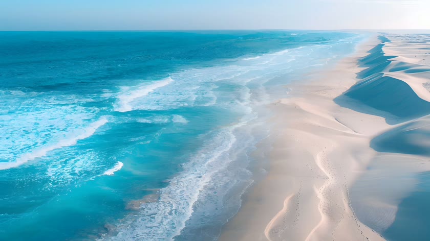 碧海金沙白浪