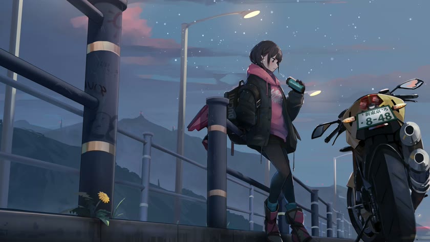 星夜下的旅人