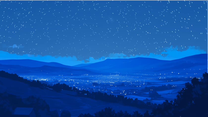 星河下的灯火