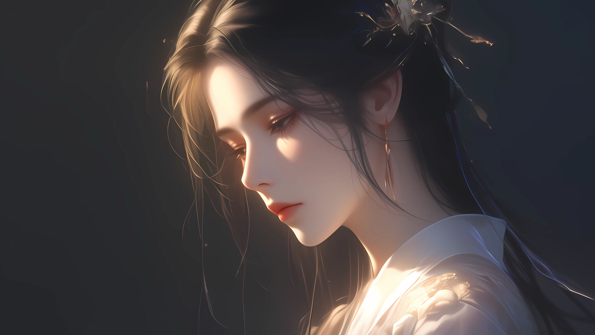 光影侧颜美人