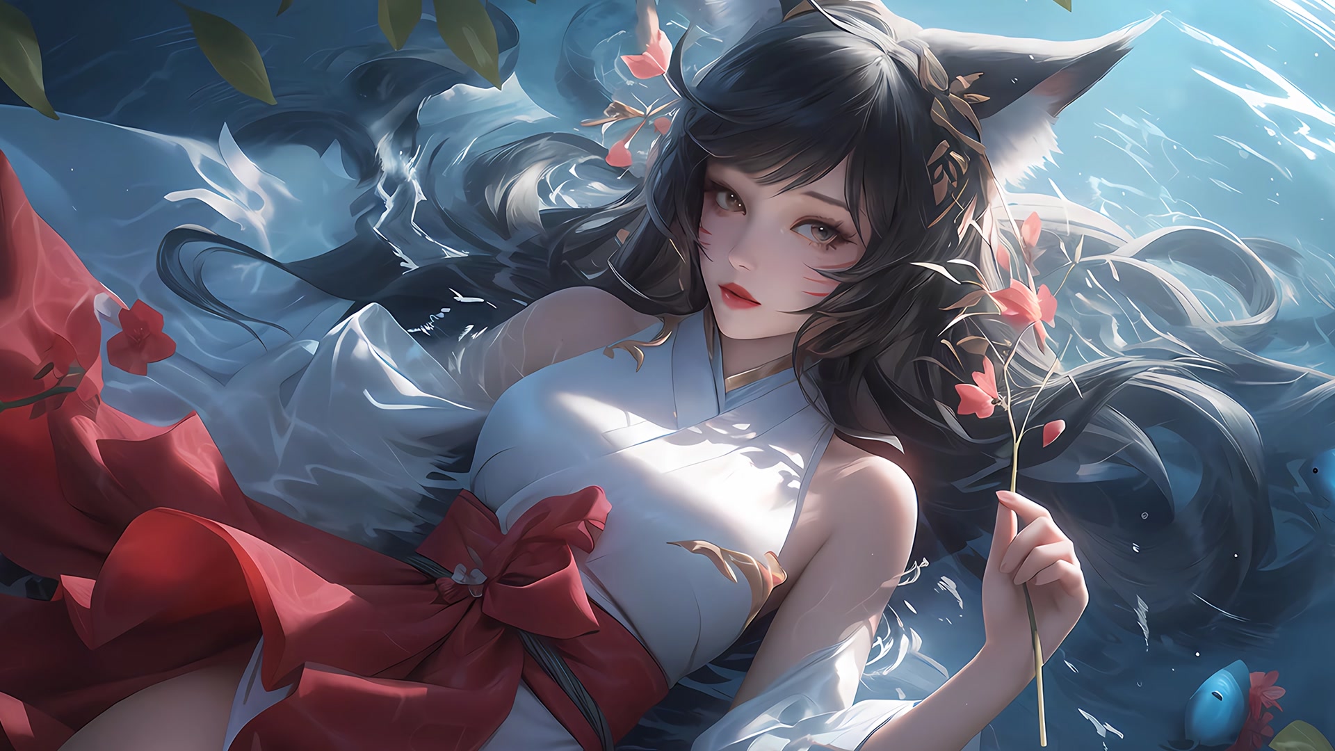 狐耳少女卧水