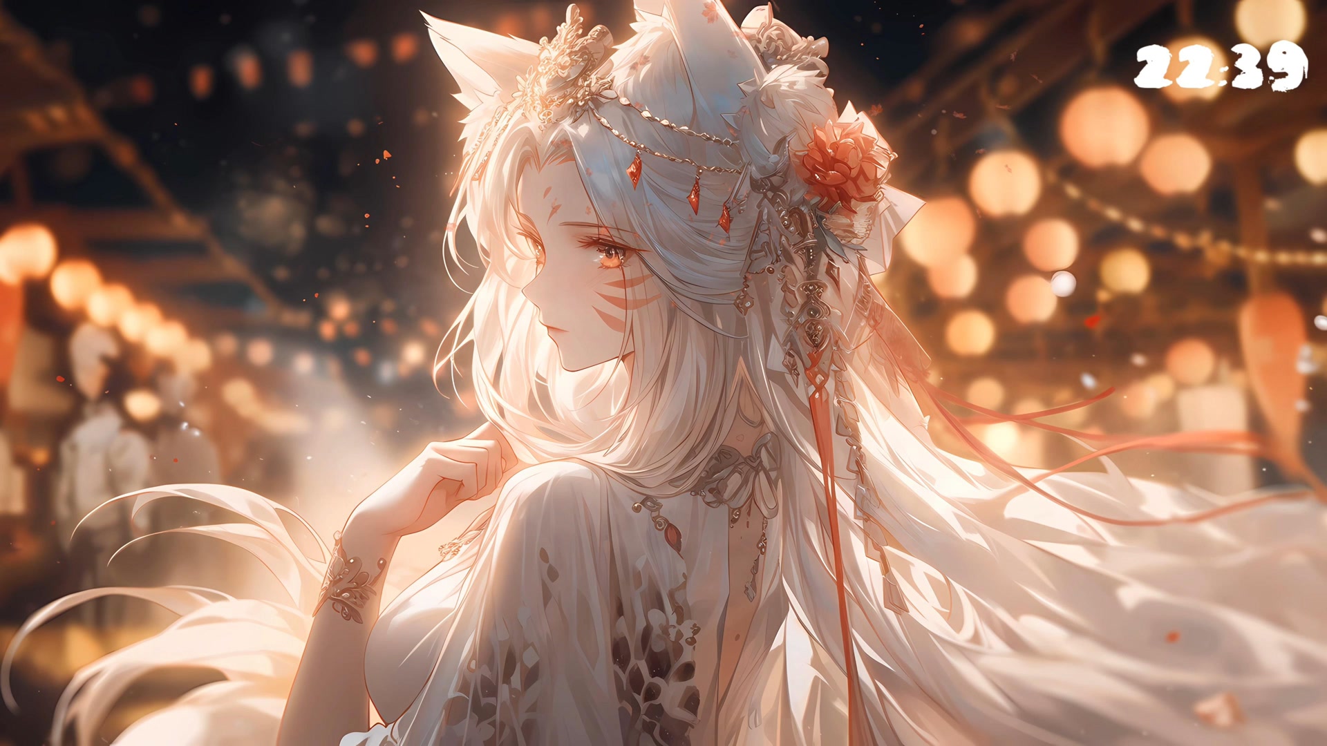白狐少女花间舞