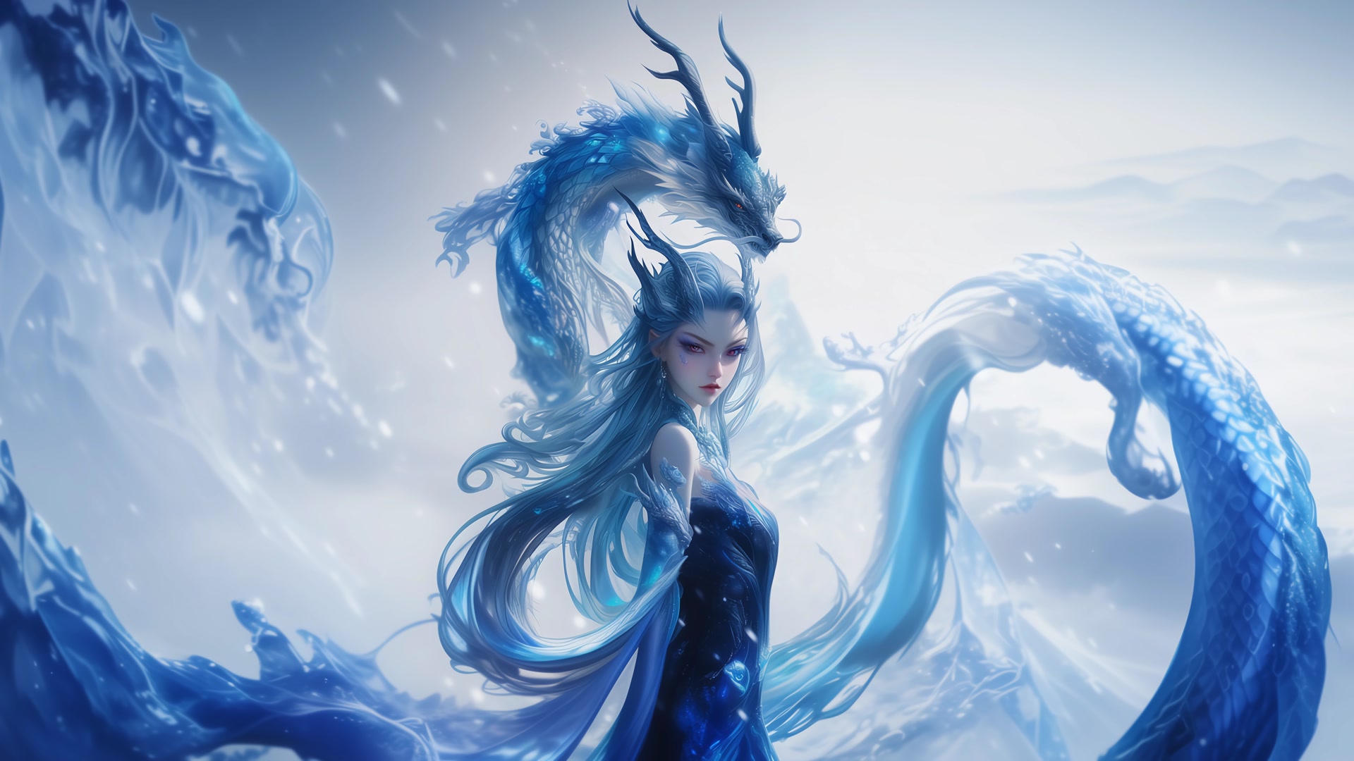 蓝龙雪域少女
