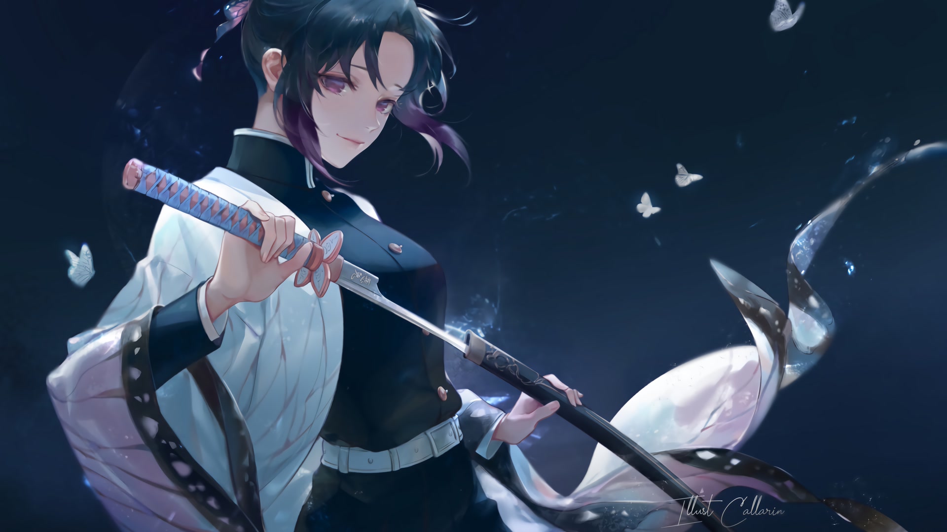 蝴蝶忍拔刀图