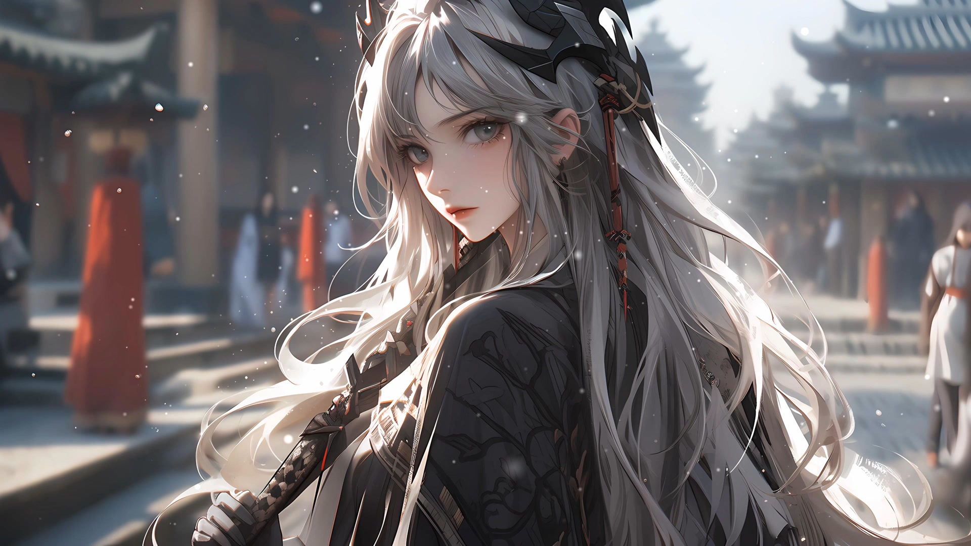 银发少女回眸